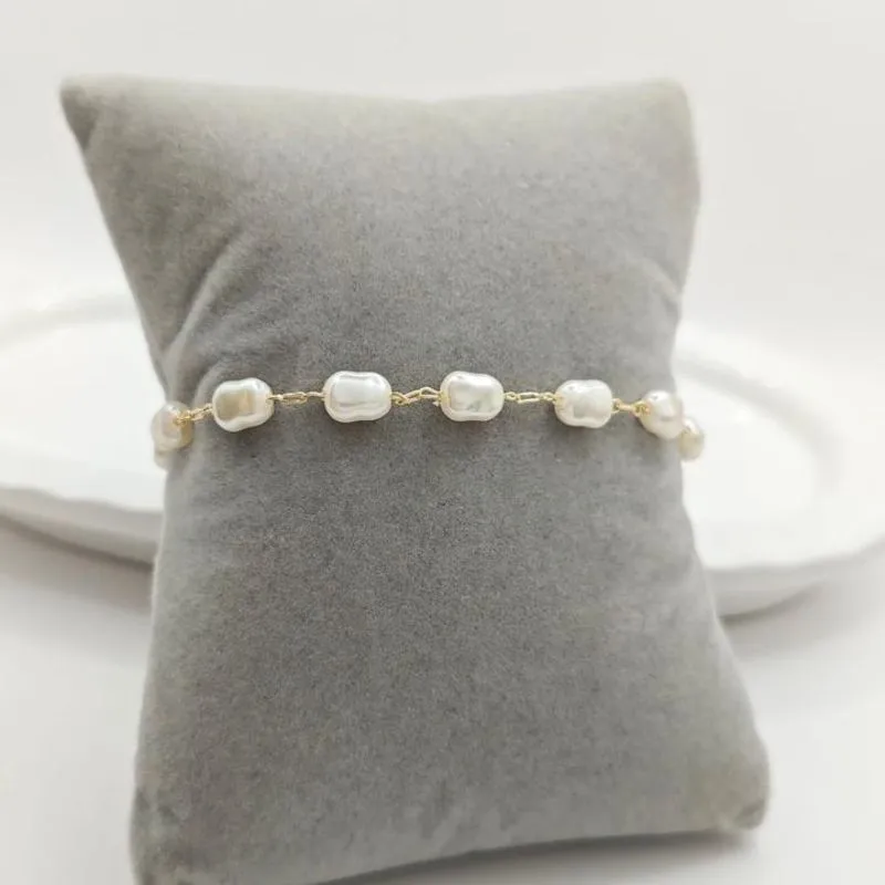 pulseira pérola ondulada