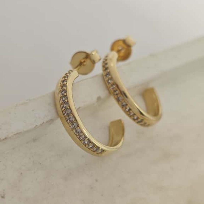 argola fio cravejado 1,7cm