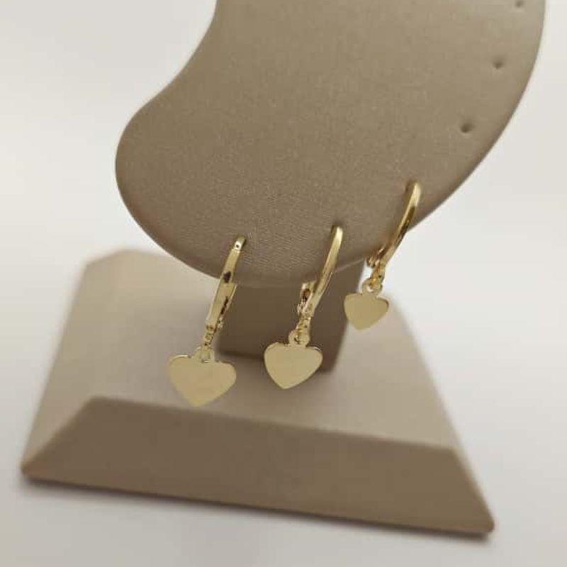 argolinha com coração liso M