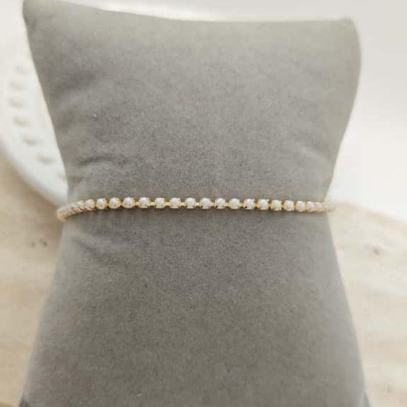 pulseira mini perolas