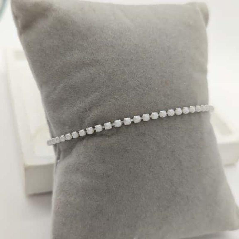 pulseira mini pérolas rhodio