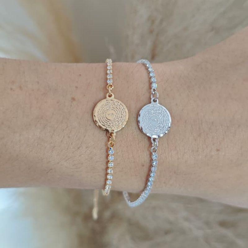 pulseira riviera com pai nosso rhodio