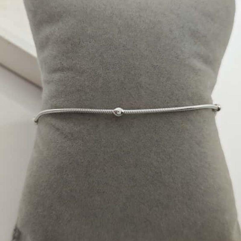 pulseira 4 bolinhas rhodio