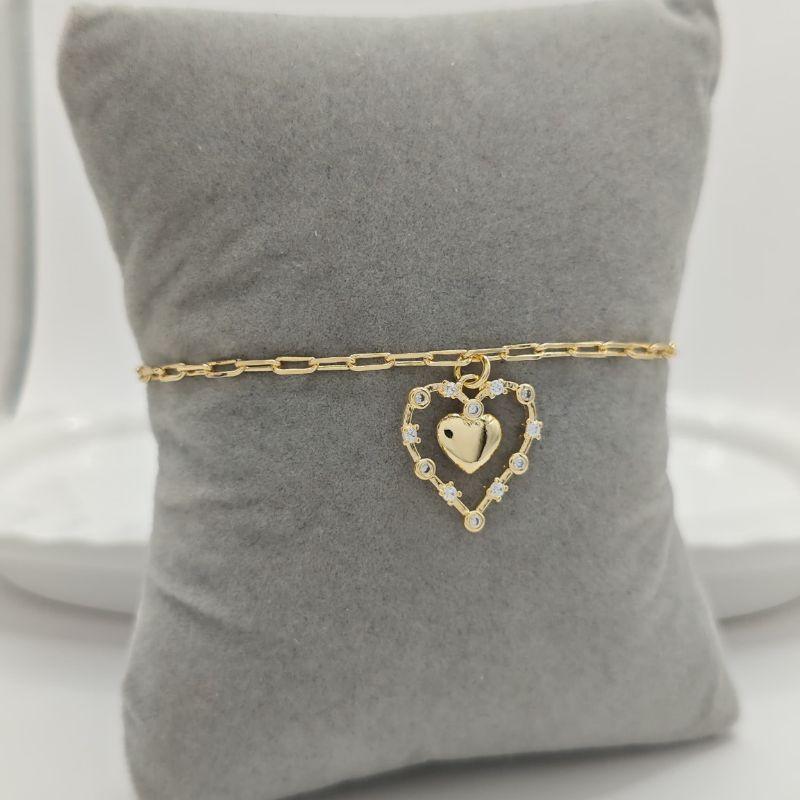 pulseira dois corações