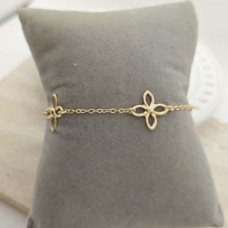 pulseira flor vazada