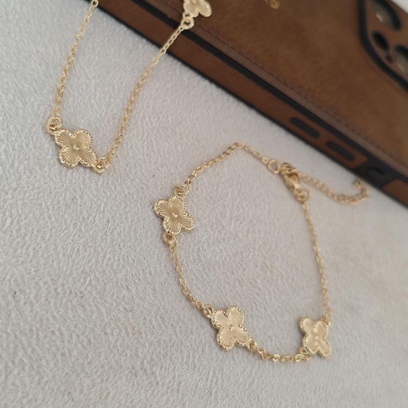 pulseira trevo chapado P