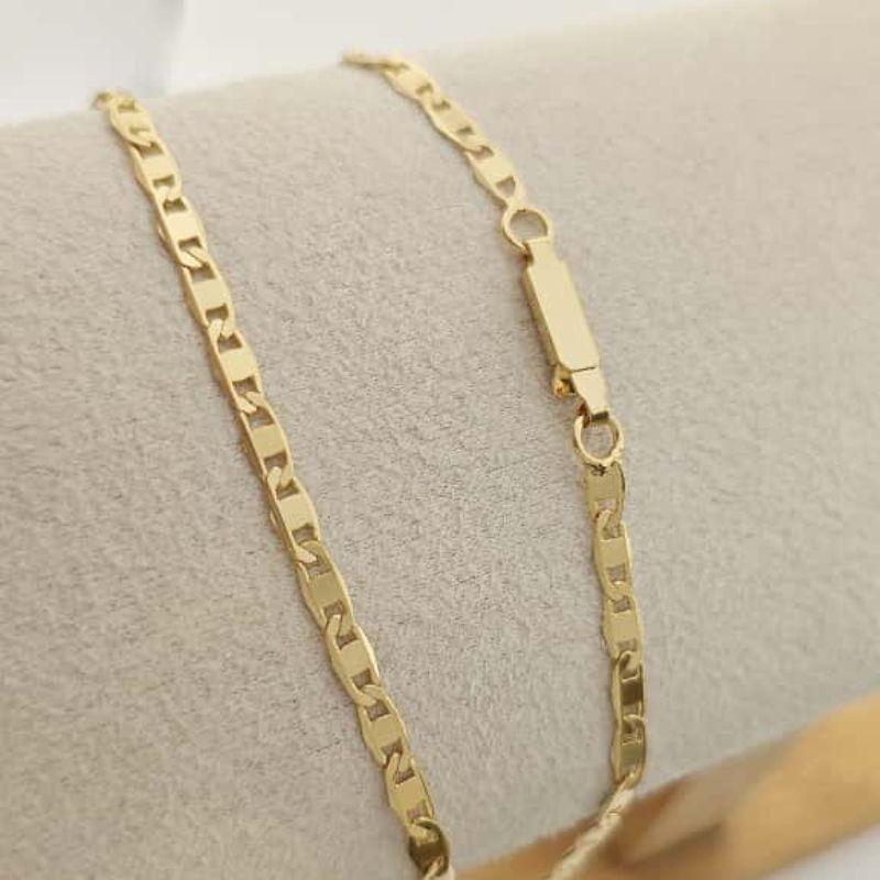 corrente masculina piastrine 60cm 3mm