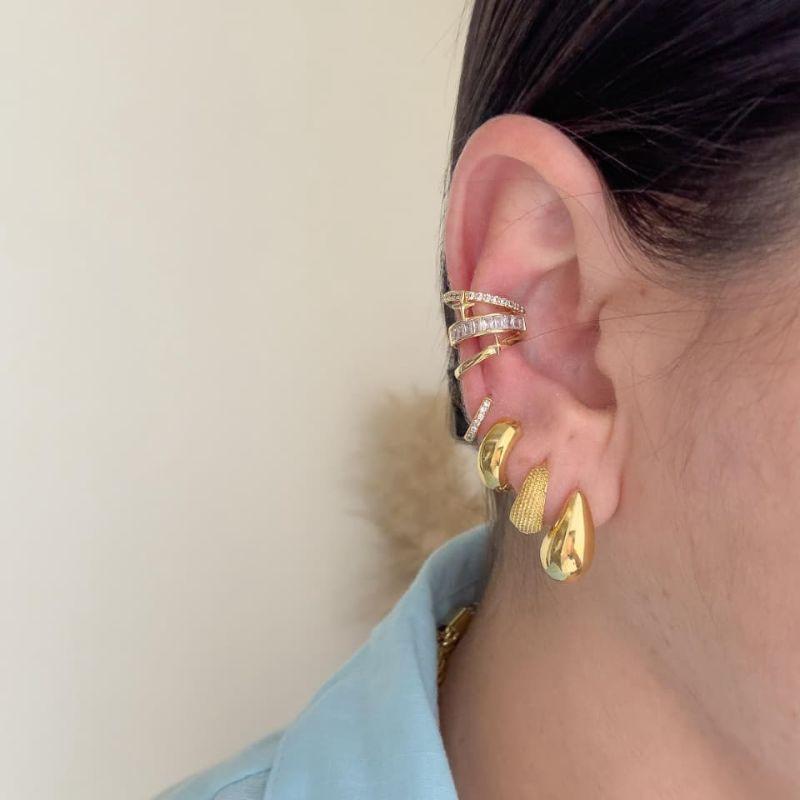 piercing fake 3 fios com cruz