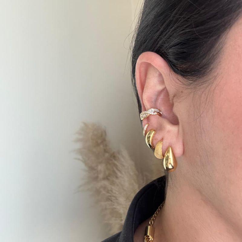 piercing fake trançado com microzirconia