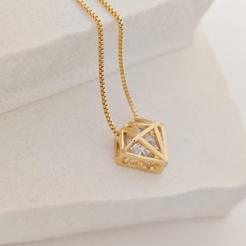 corrente diamante com cristal