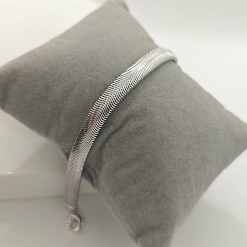 pulseira fio alemão 6mm rhodio