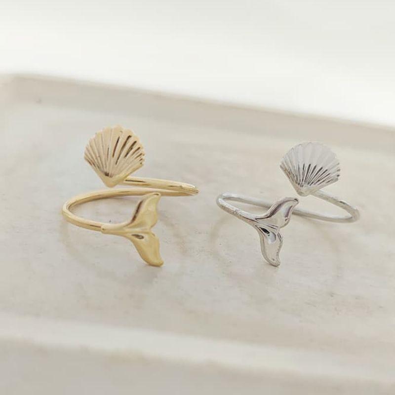 anel concha e calda de sereia