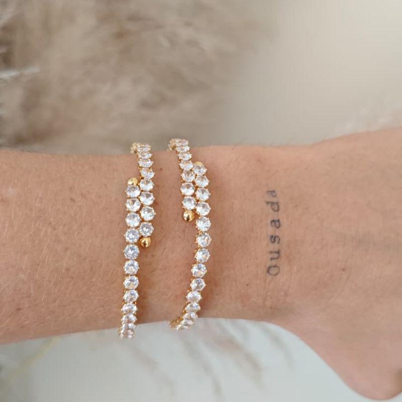 bracelete de pedra redonda