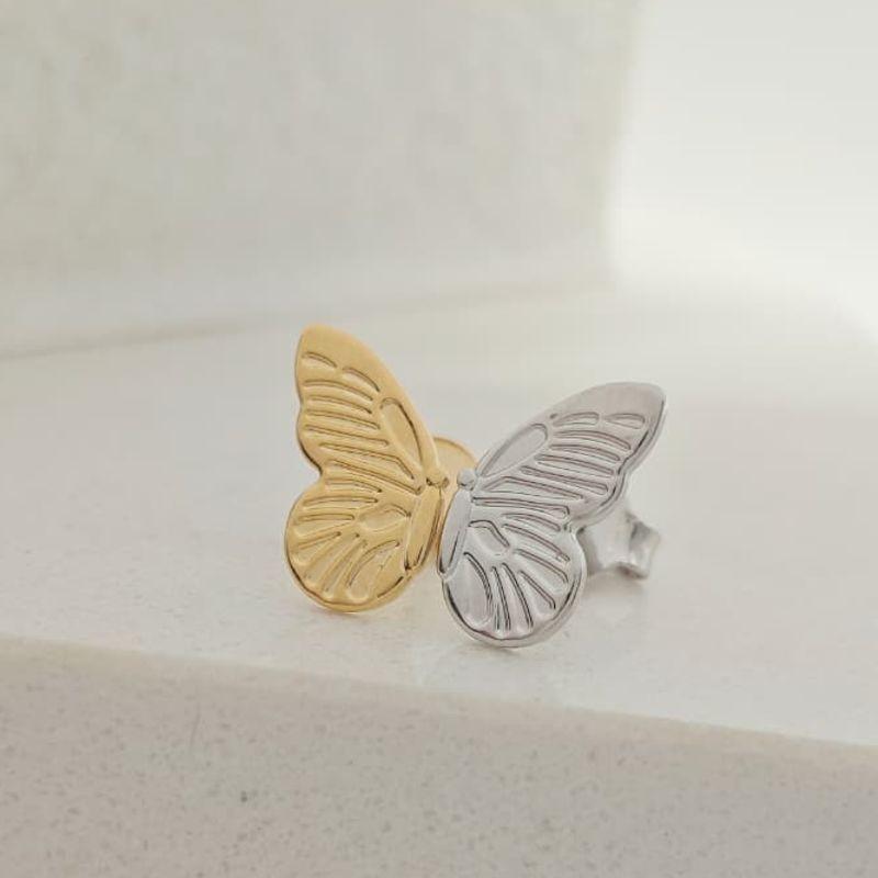 brinco borboleta trabalhada