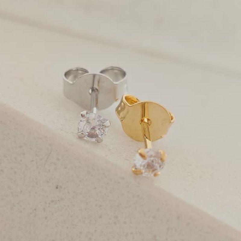 brinco mini ponto de luz 3mm