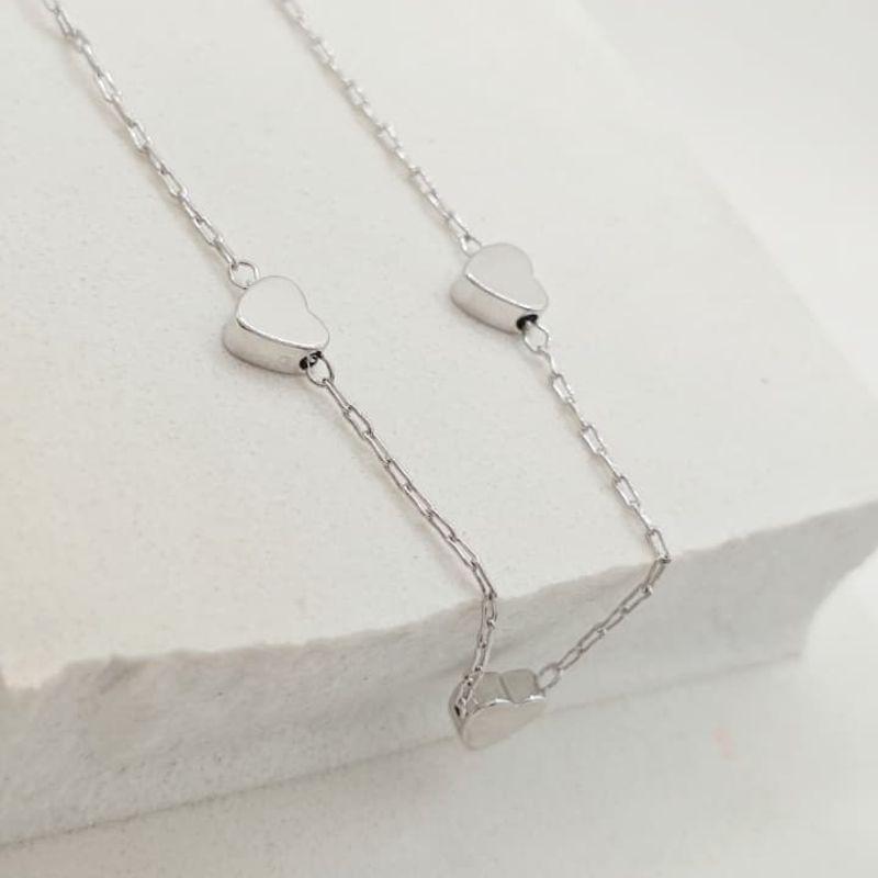 chocker com corações lisos rhodio