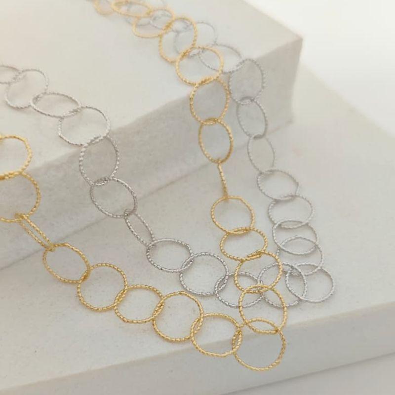 chocker de elo fino rhodio