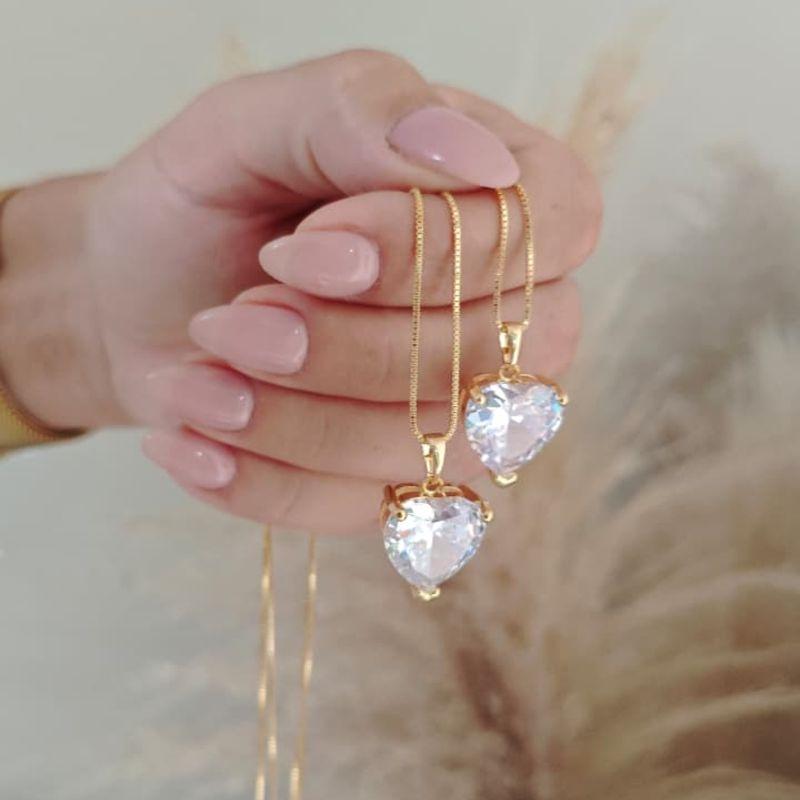 corrente coração de pedra G