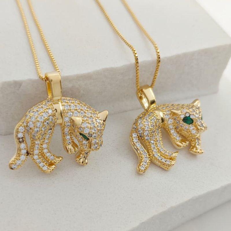 corrente pantera cravejada