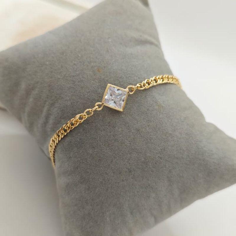 pulseira groummet com pedra